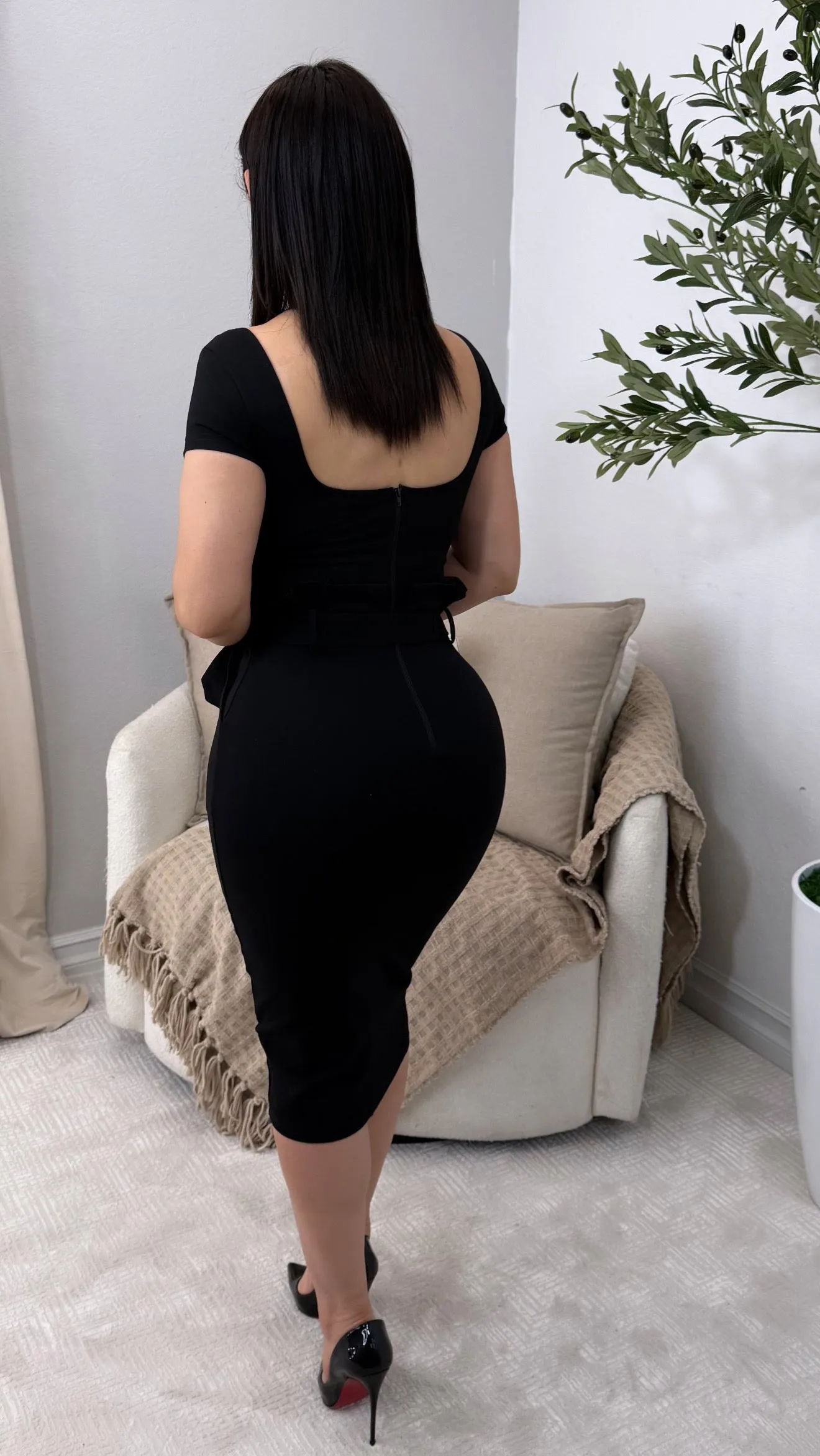 SOLANA BLACK  DRESS