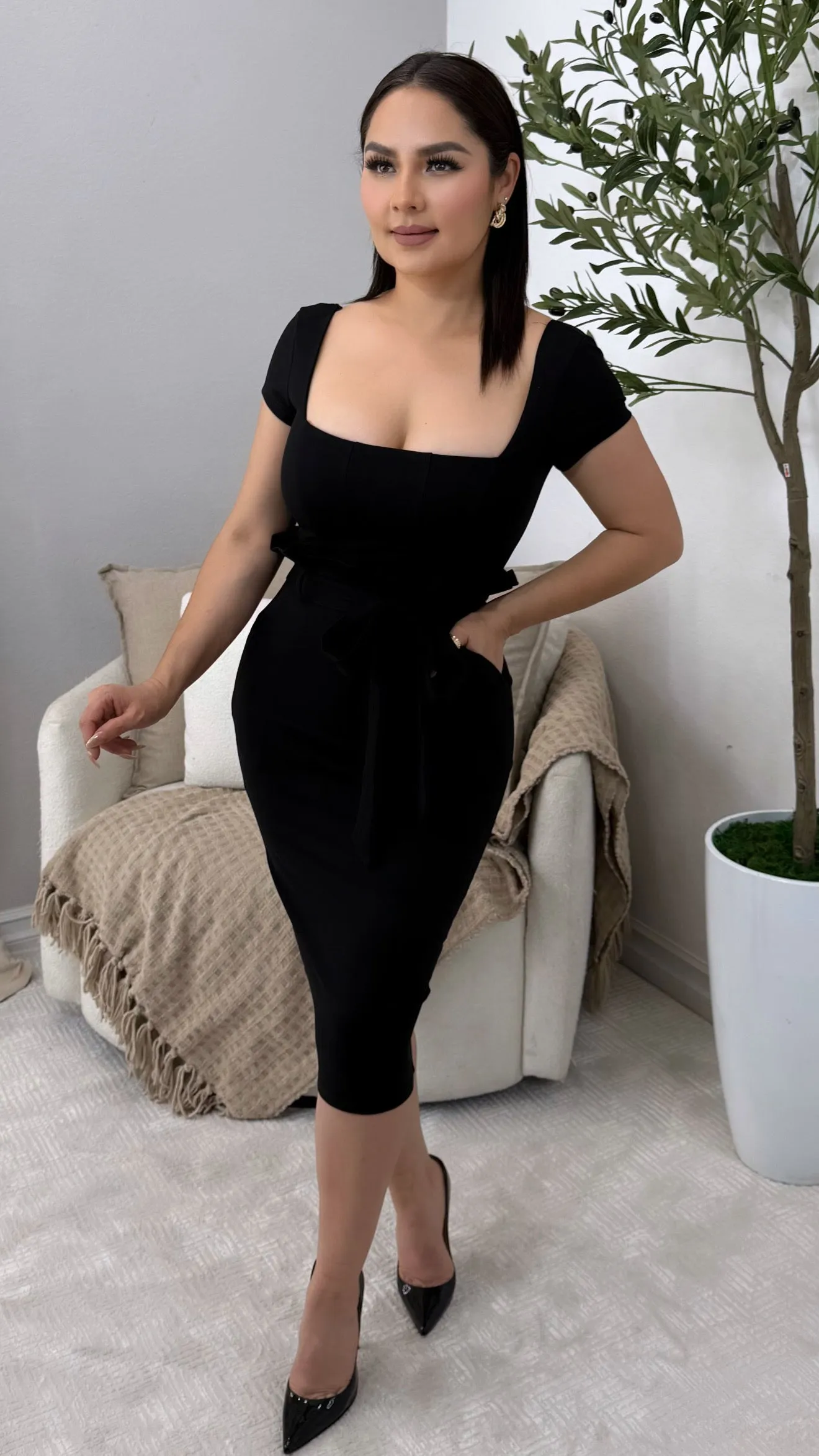 SOLANA BLACK  DRESS
