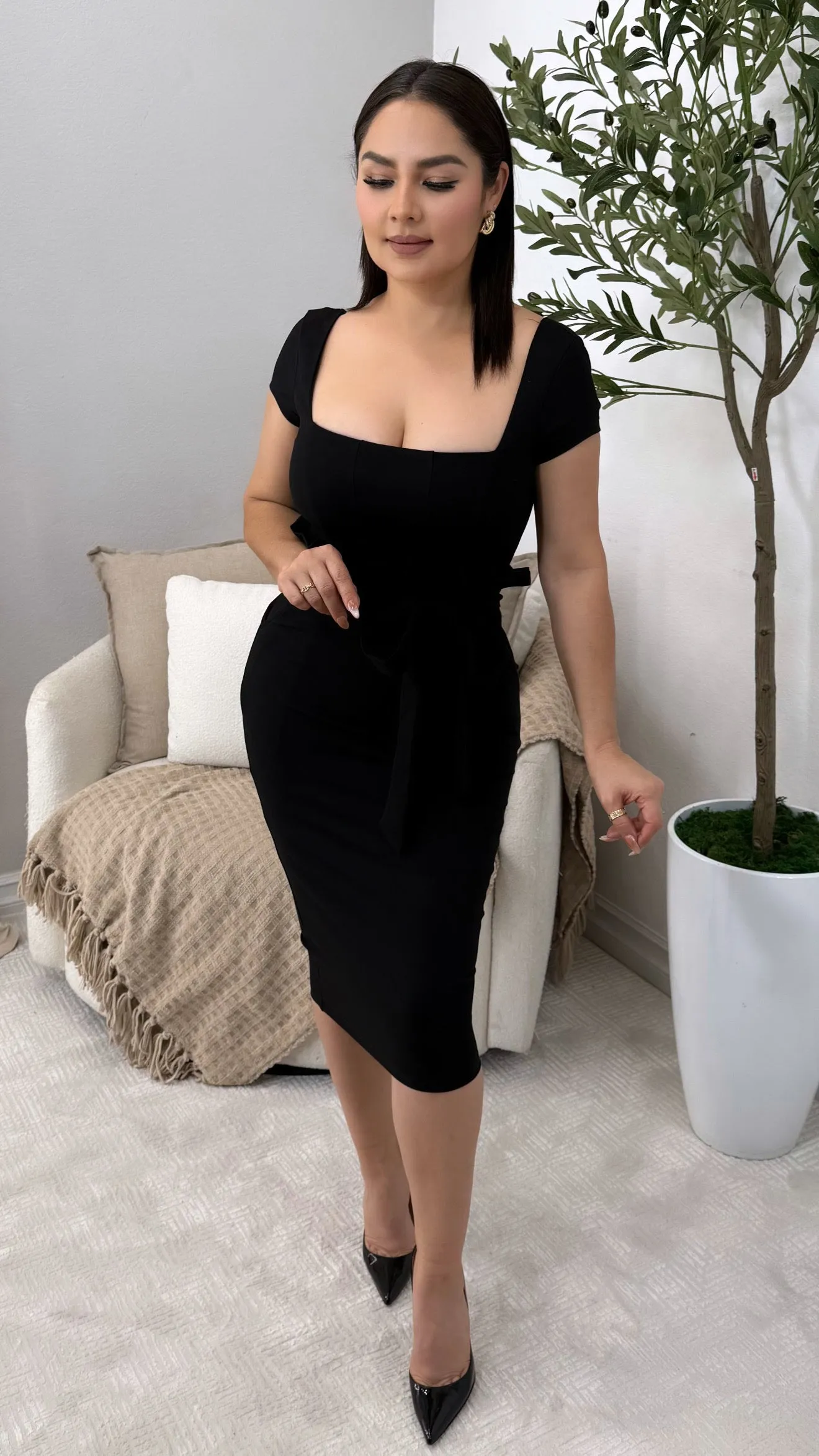 SOLANA BLACK  DRESS