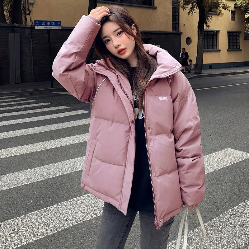 Solid Warm Casual Parkas Coat Jacket