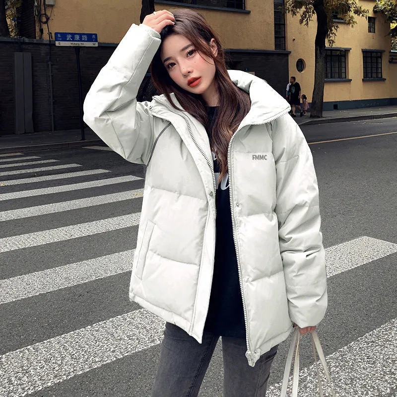 Solid Warm Casual Parkas Coat Jacket