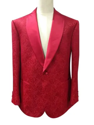 Sootz Red Floral Tuxedo Jacket
