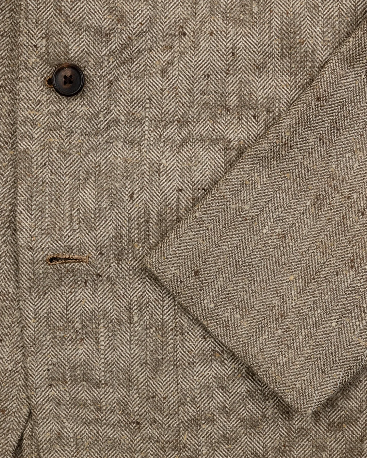 Sport Coat Beige Herringbone Silk Linen