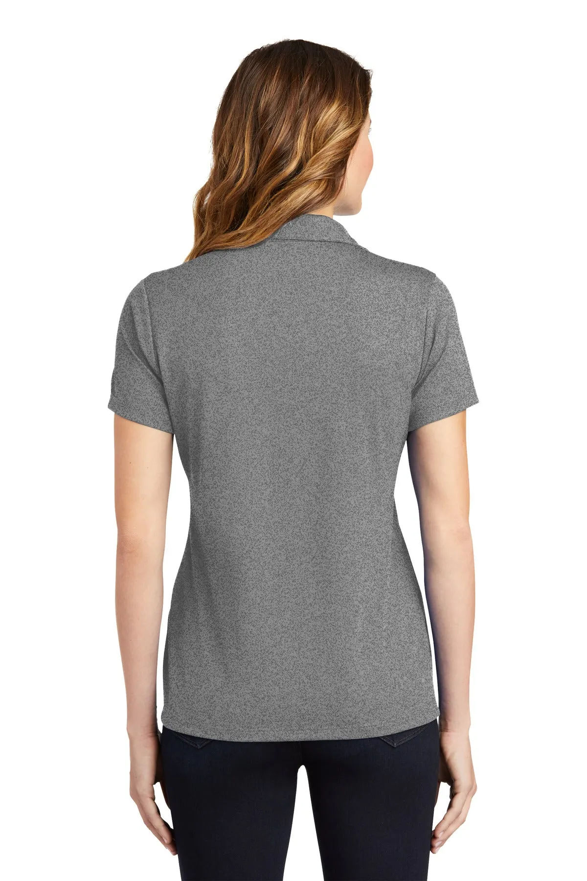 Sport-Tek Women's PosiCharge RacerMesh Polo. LST640 Grey Heather