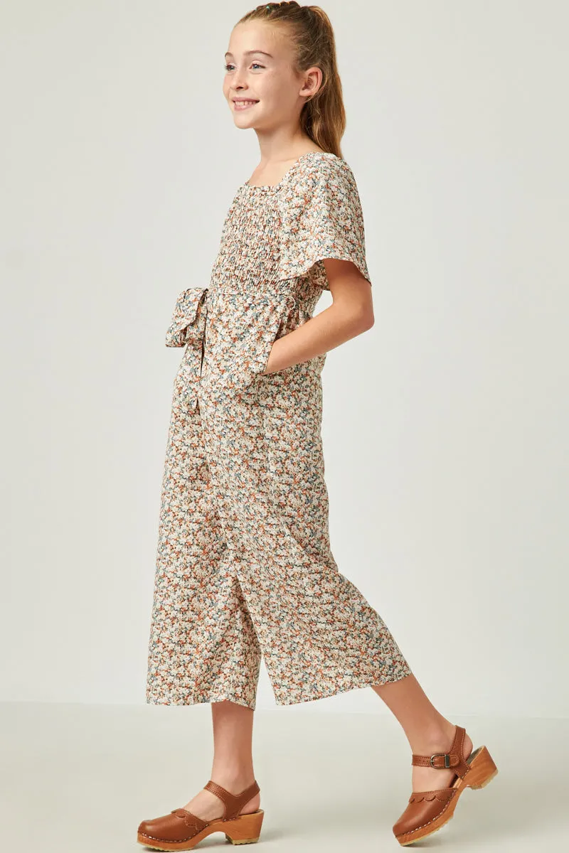 Square Neck Belted Palazzo Jumpsuit
