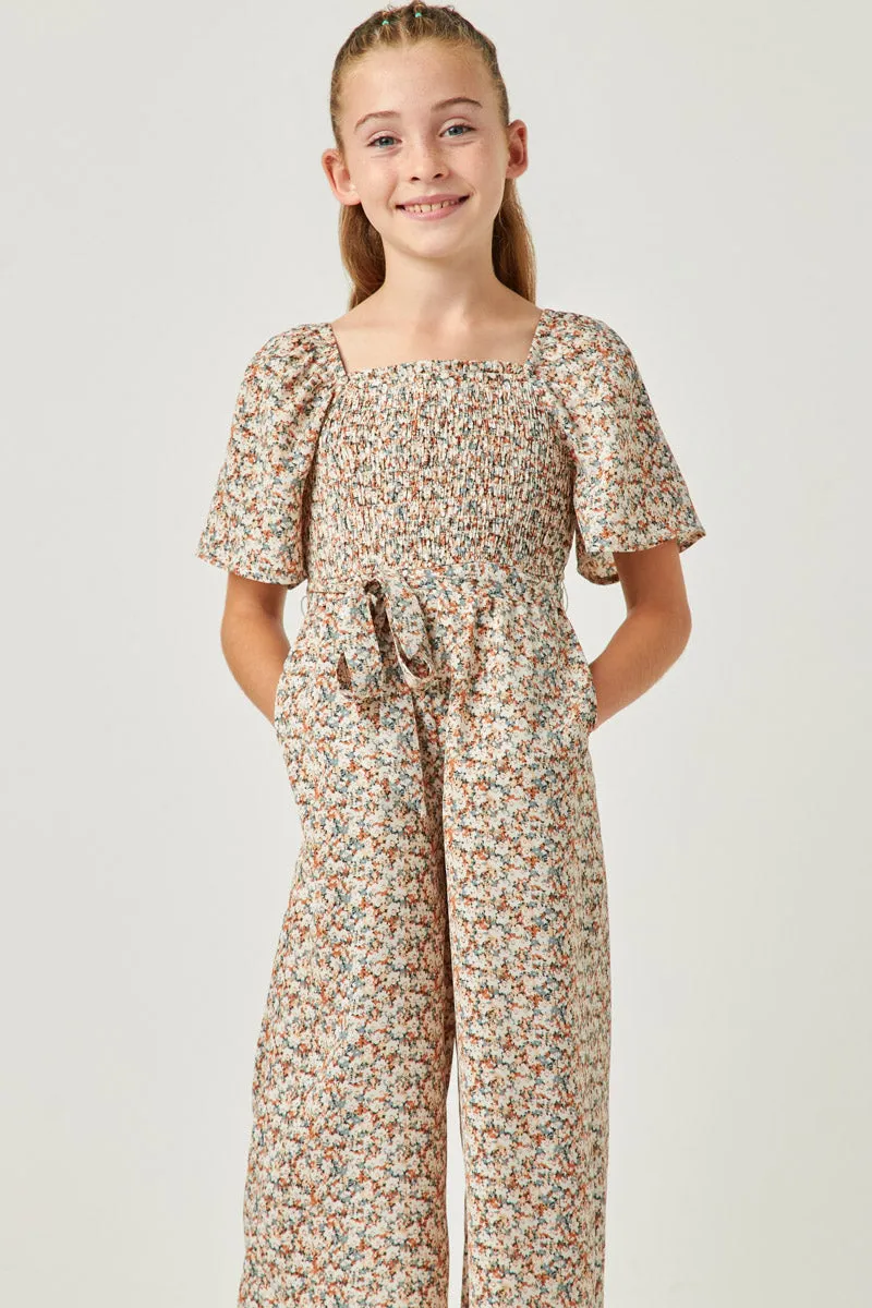 Square Neck Belted Palazzo Jumpsuit