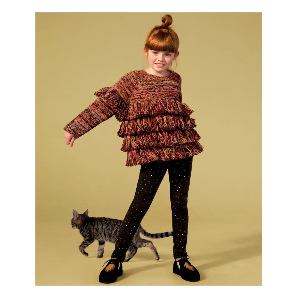STELLA MCCARTNEY - Tangerine Woolen Jumper Fringed Sweater