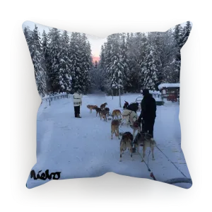 Sublimation Cushion/Throw Pillow Cover II - Alaska Sled Dogs Collection