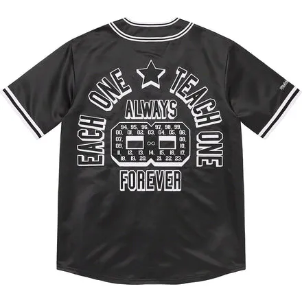 Supreme Mitchell & Ness "Satin" Baseball Jersey Black