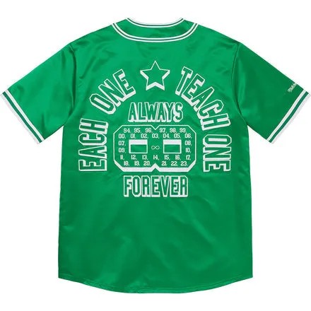 Supreme Mitchell & Ness "Satin" Baseball Jersey Green