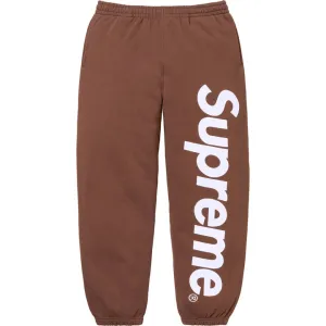 Supreme "Satin Applique" Sweatpants Brown