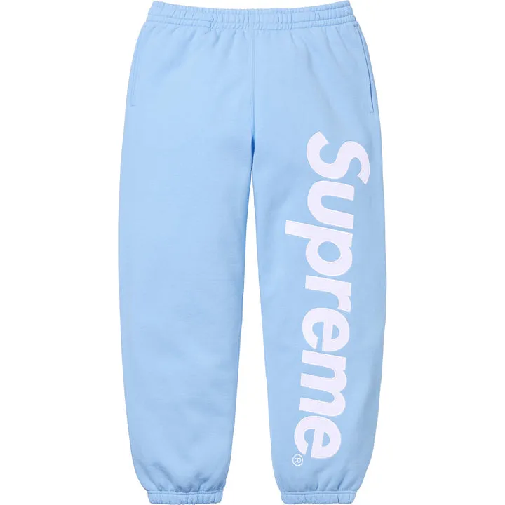 Supreme "Satin Applique" Sweatpants Light Blue