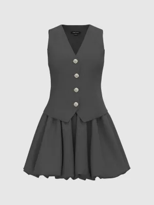Tailored Sleeveless A-Line Dresses