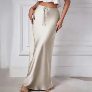 Talia - Chic High-Waist Satin Skirt for Women