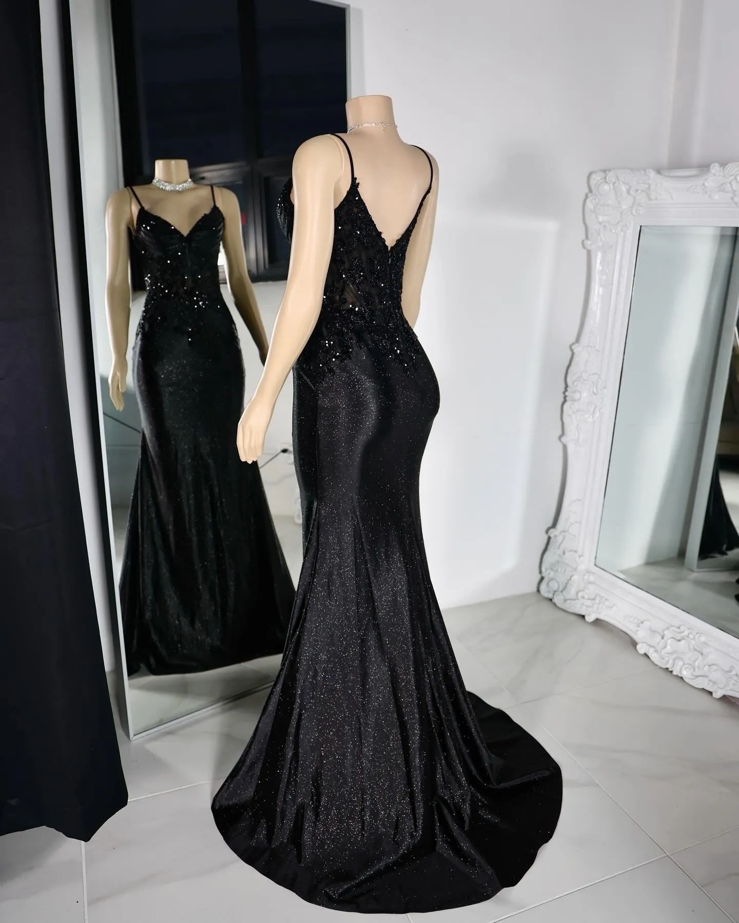 The Gia Glitter Lace Gown