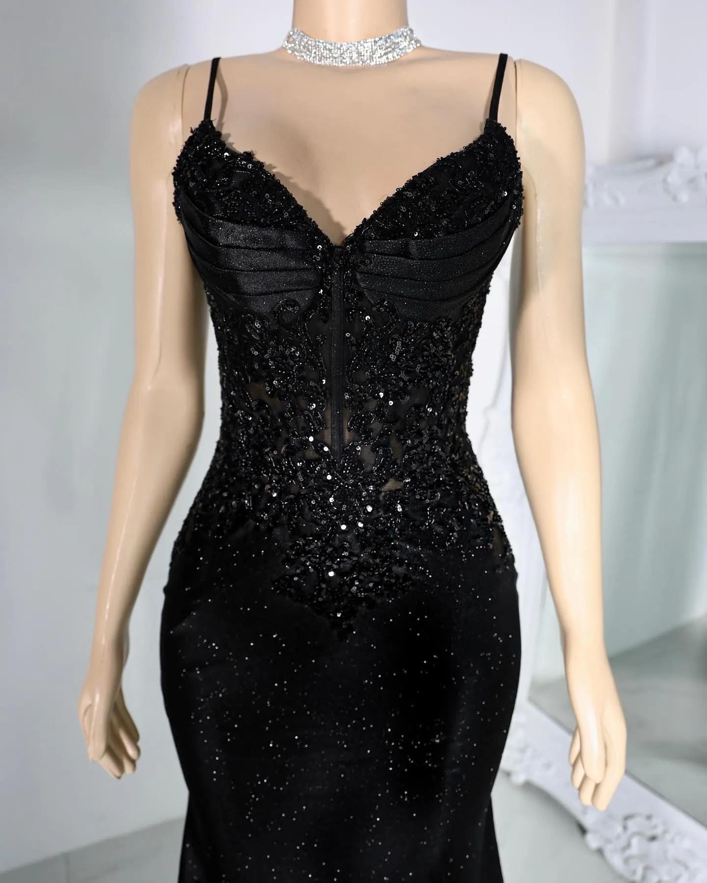 The Gia Glitter Lace Gown