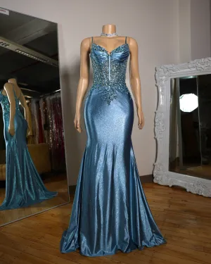 The Gia Glitter Lace Gown