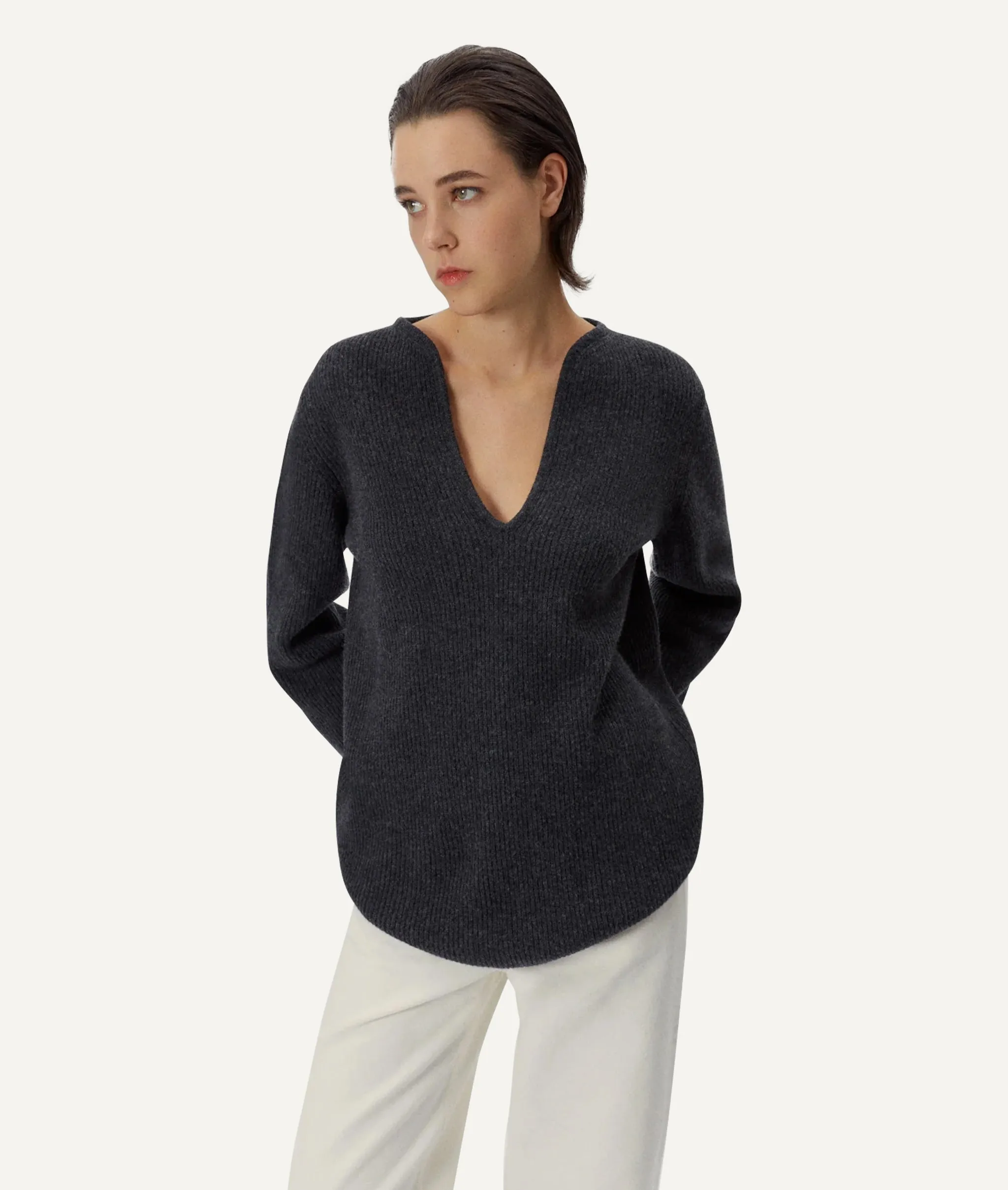 The Woolen Oversize V-Neck