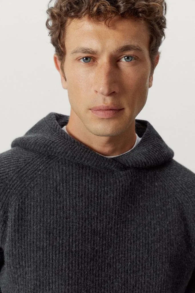 The Woolen Ribbed Hoodie Sweater
