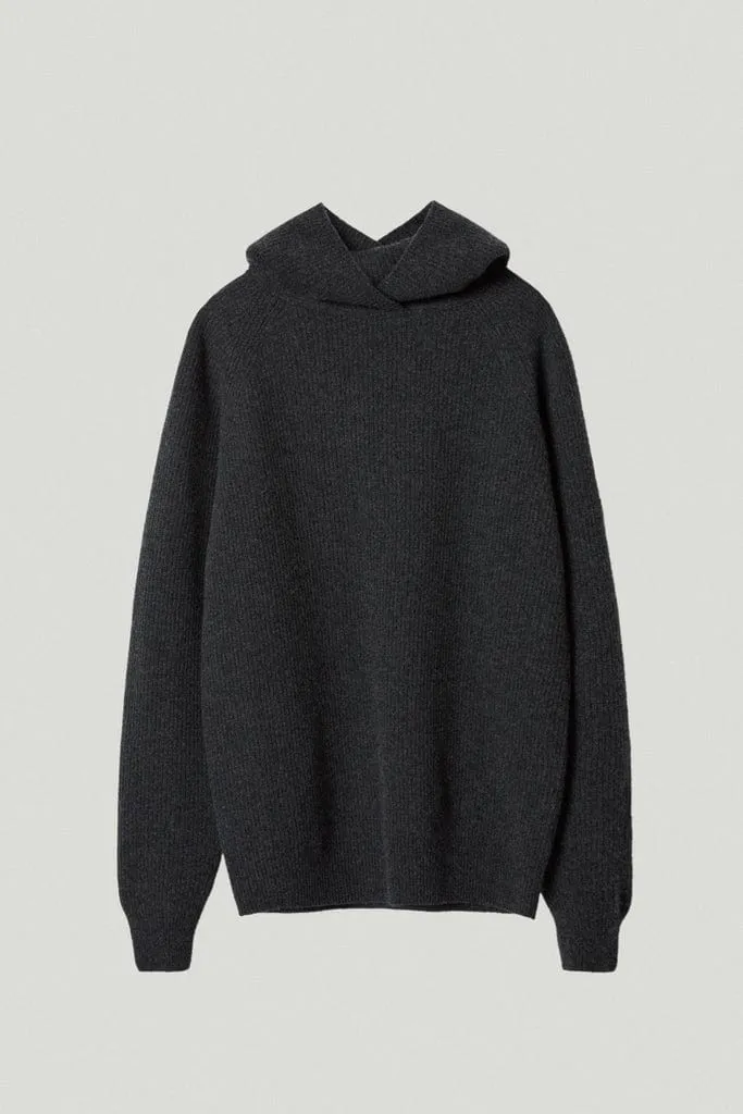 The Woolen Ribbed Hoodie Sweater