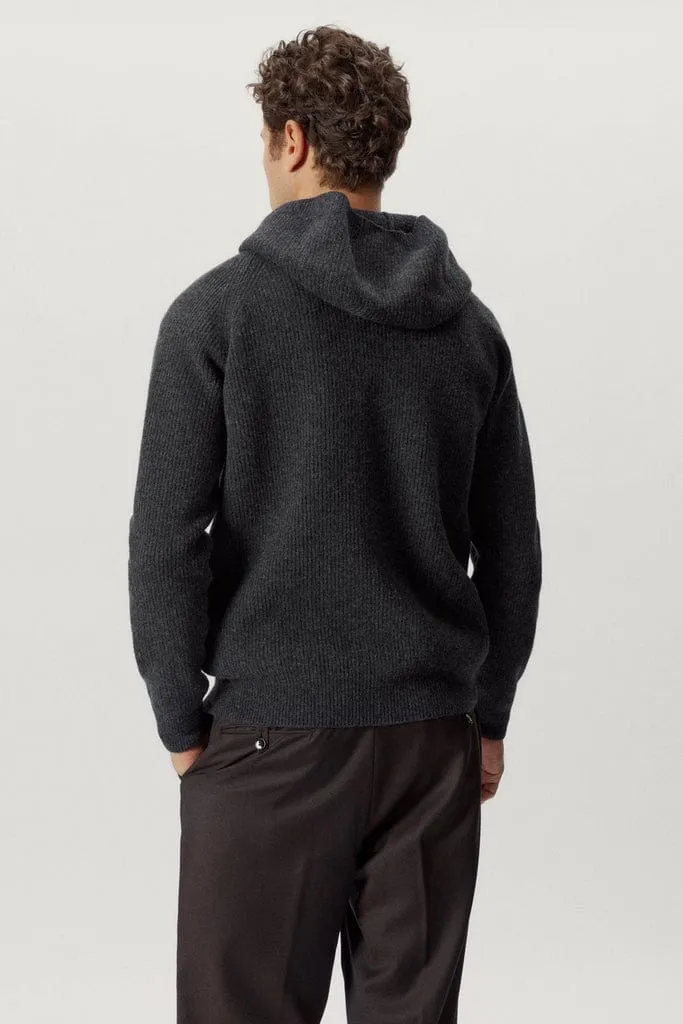 The Woolen Ribbed Hoodie Sweater