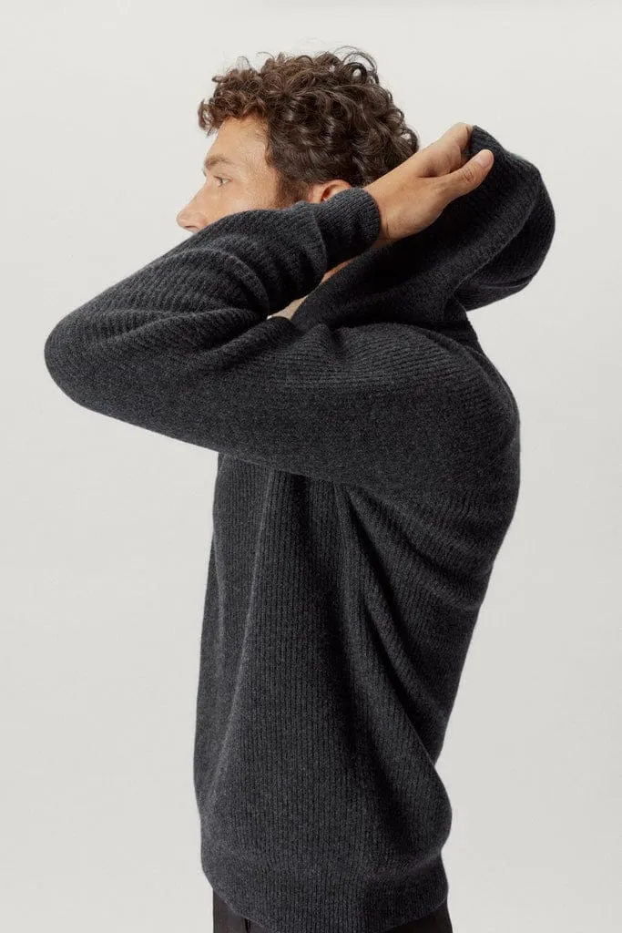 The Woolen Ribbed Hoodie Sweater