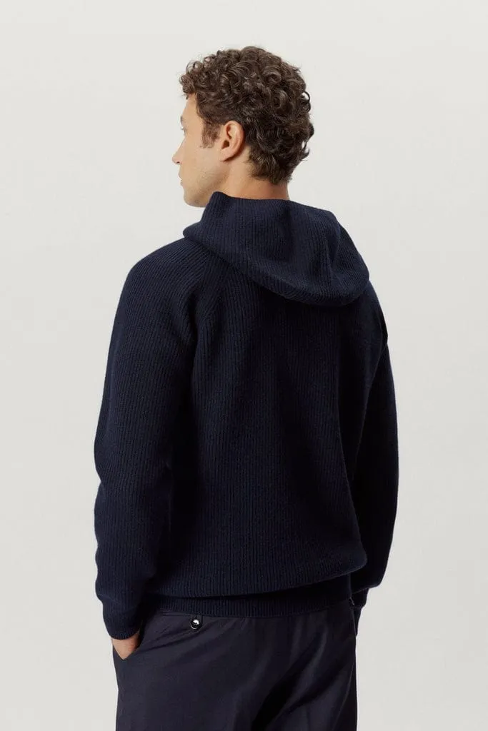 The Woolen Ribbed Hoodie Sweater