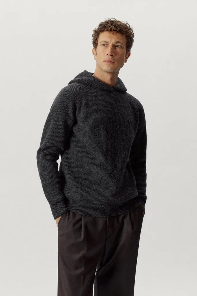 The Woolen Ribbed Hoodie Sweater