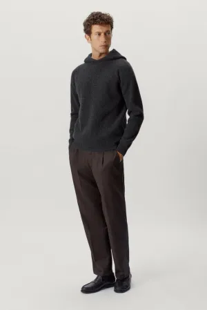 The Woolen Ribbed Hoodie Sweater