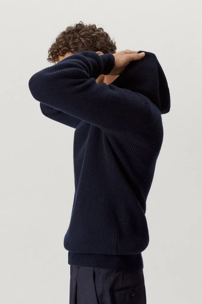 The Woolen Ribbed Hoodie Sweater