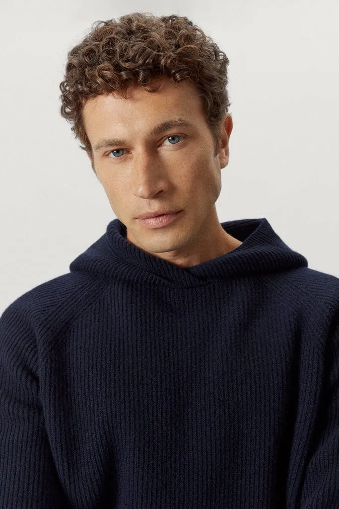 The Woolen Ribbed Hoodie Sweater