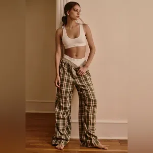 THE WREN BOXER PANTS BY ANTHROPOLOGIE: FLANNEL EDITION Size XXS