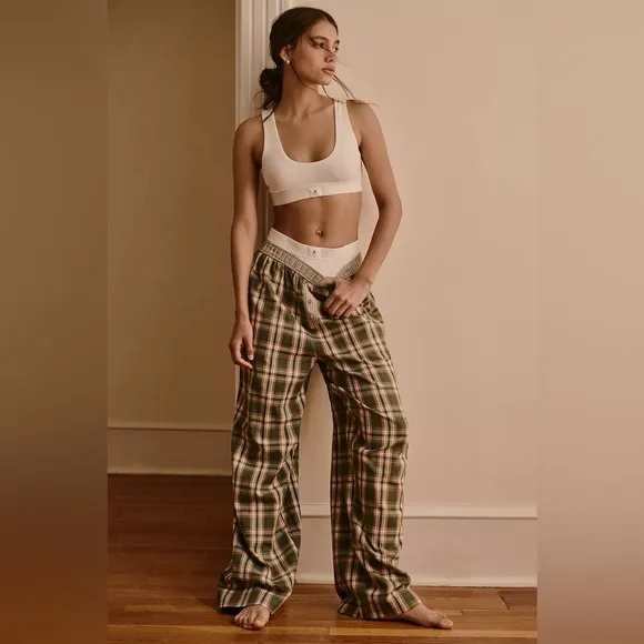 THE WREN BOXER PANTS BY ANTHROPOLOGIE: FLANNEL EDITION Size XXS