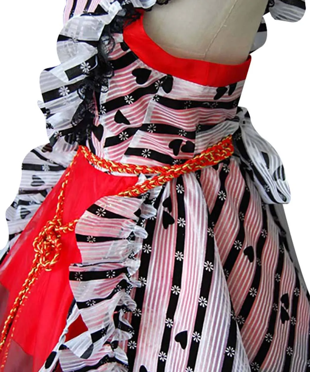 Tim Burton Alice In Wonderland Alice Red Court Um Dress Costume