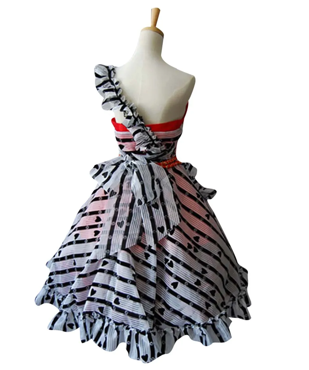 Tim Burton Alice In Wonderland Alice Red Court Um Dress Costume