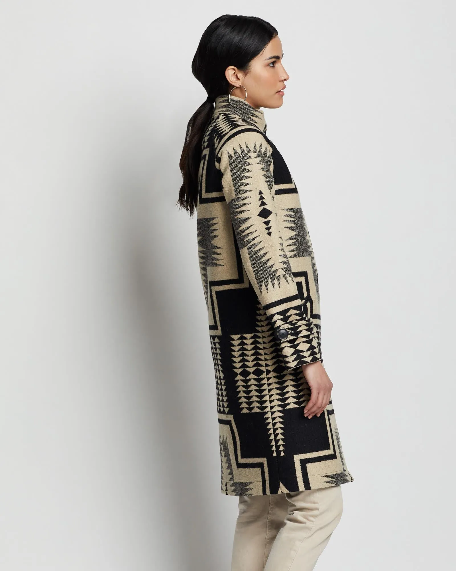 Timberline Jacquard Coat Harding Black Tan