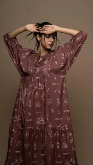Timeless Charm Long Maxi Dress in A Better Tomorrow Pattern