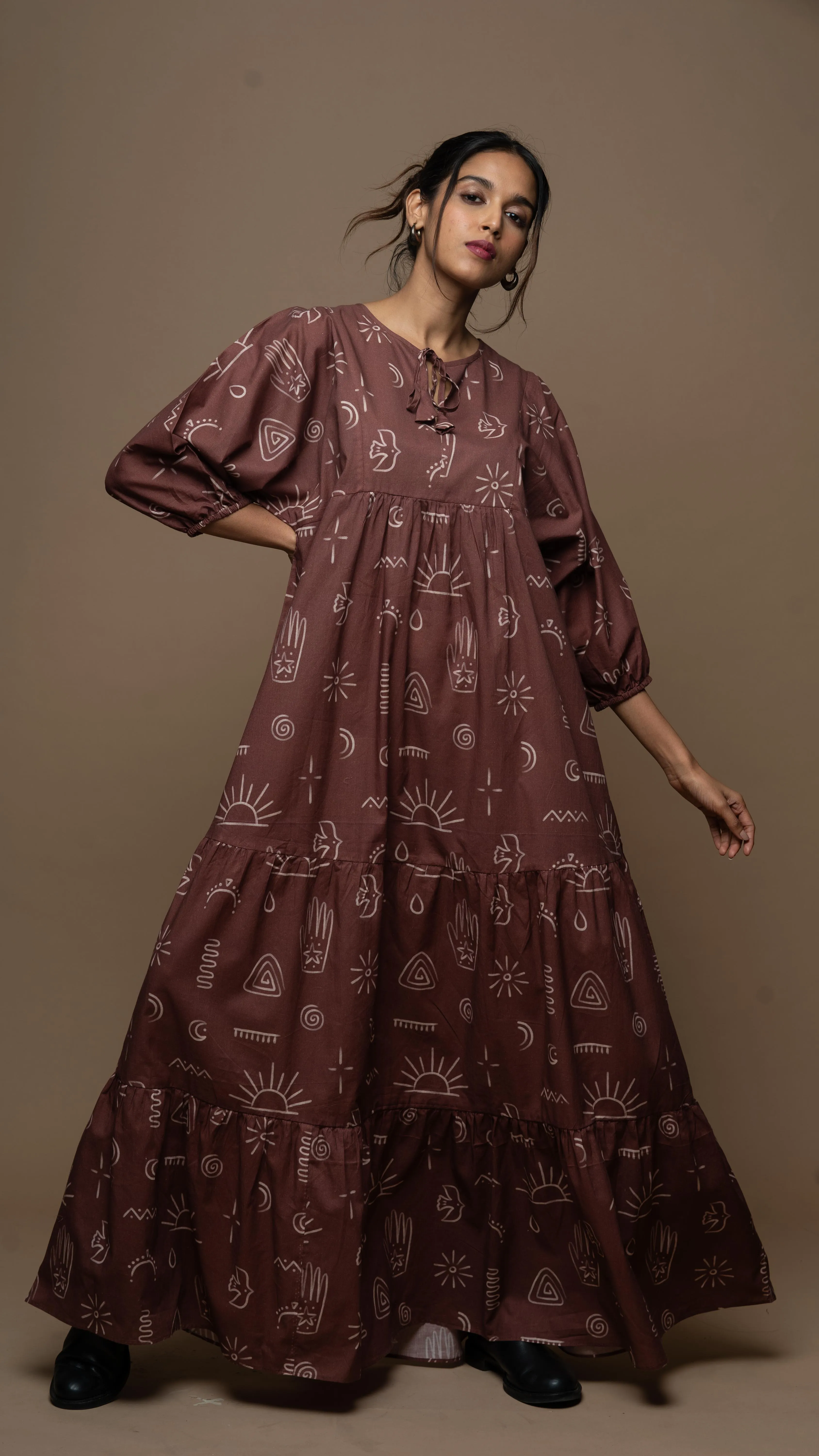 Timeless Charm Long Maxi Dress in A Better Tomorrow Pattern
