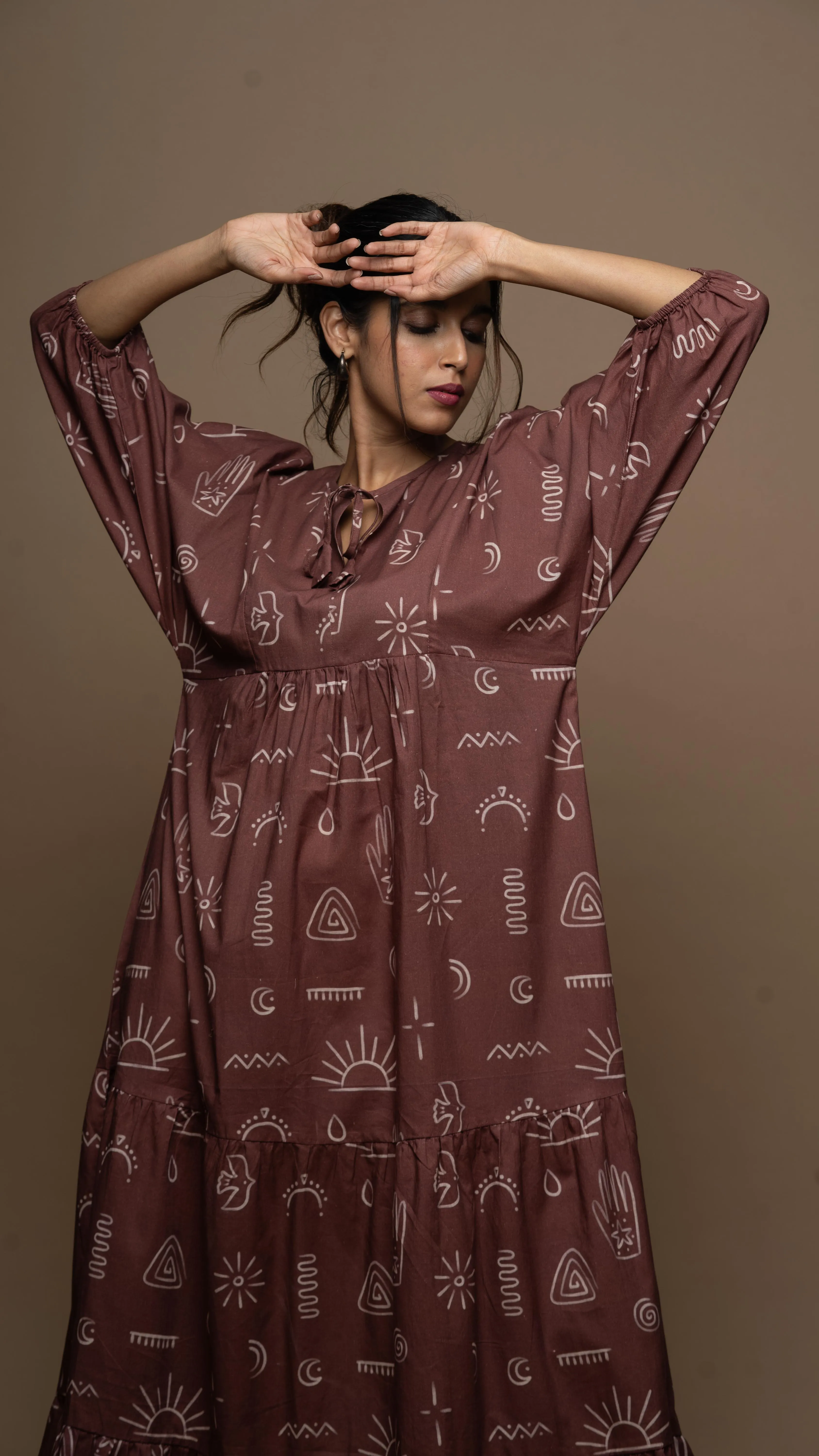 Timeless Charm Long Maxi Dress in A Better Tomorrow Pattern