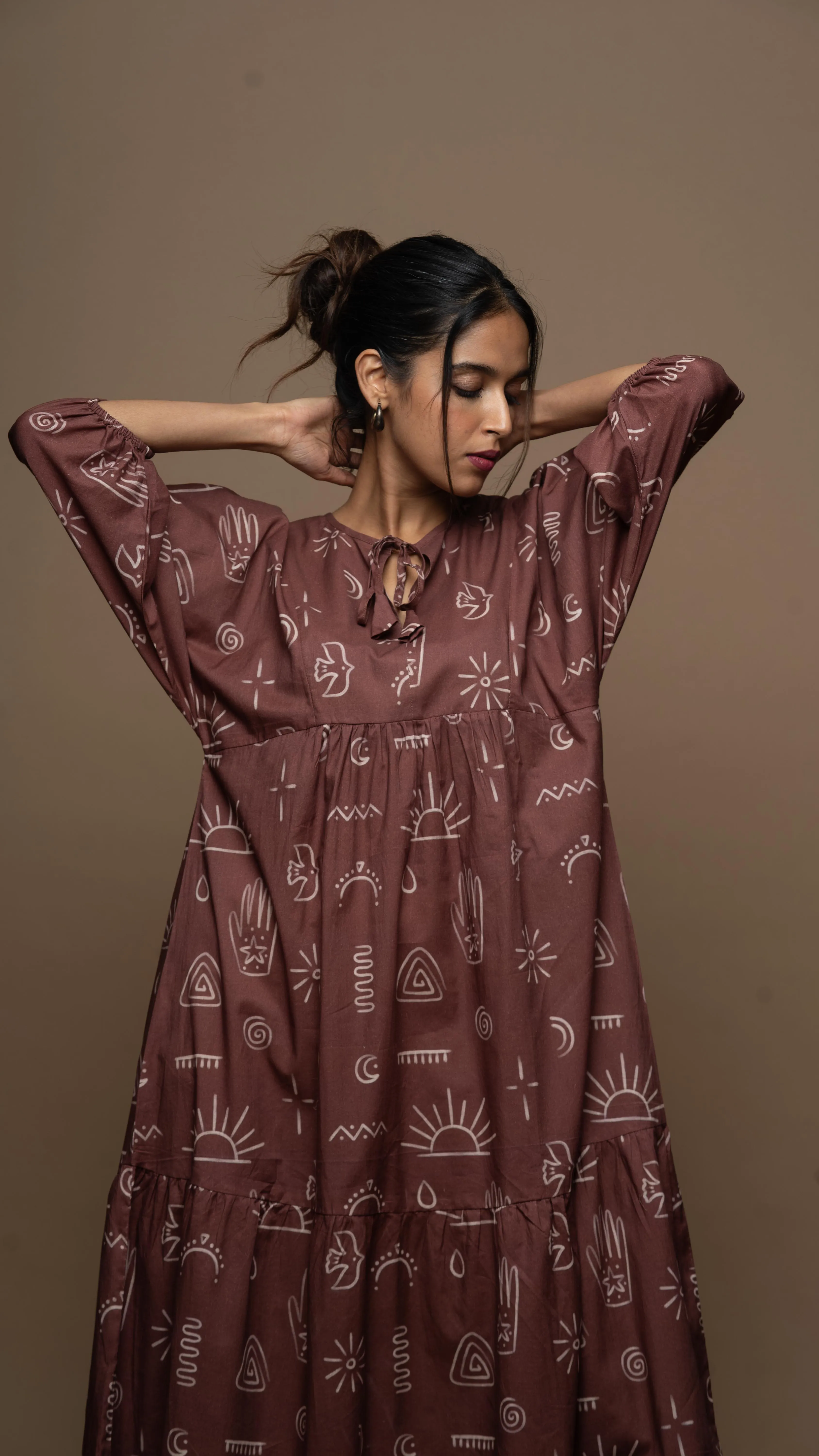 Timeless Charm Long Maxi Dress in A Better Tomorrow Pattern