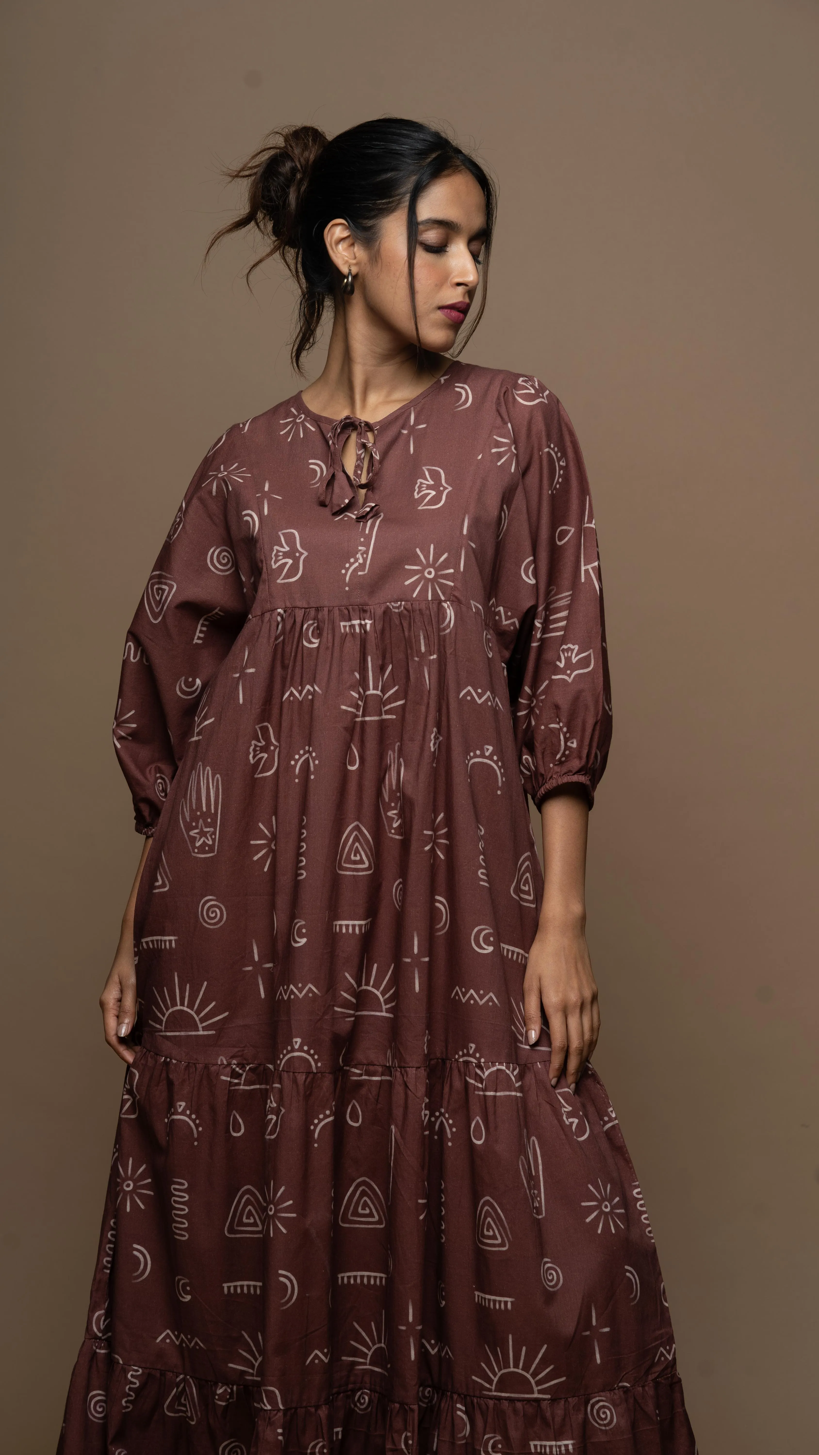 Timeless Charm Long Maxi Dress in A Better Tomorrow Pattern