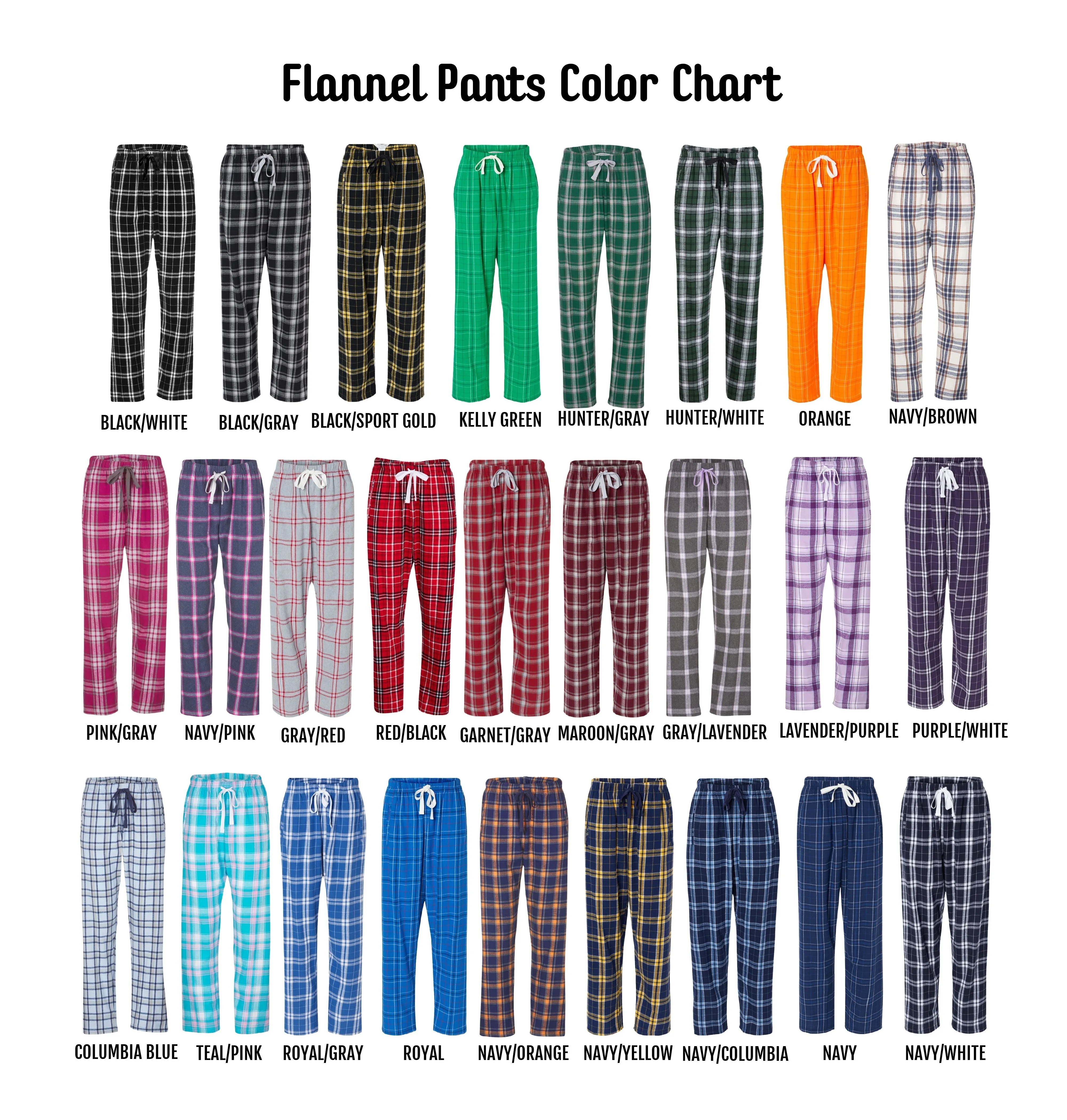TRACK & FIELD Personalized Flannel Pants-26 Colors Available
