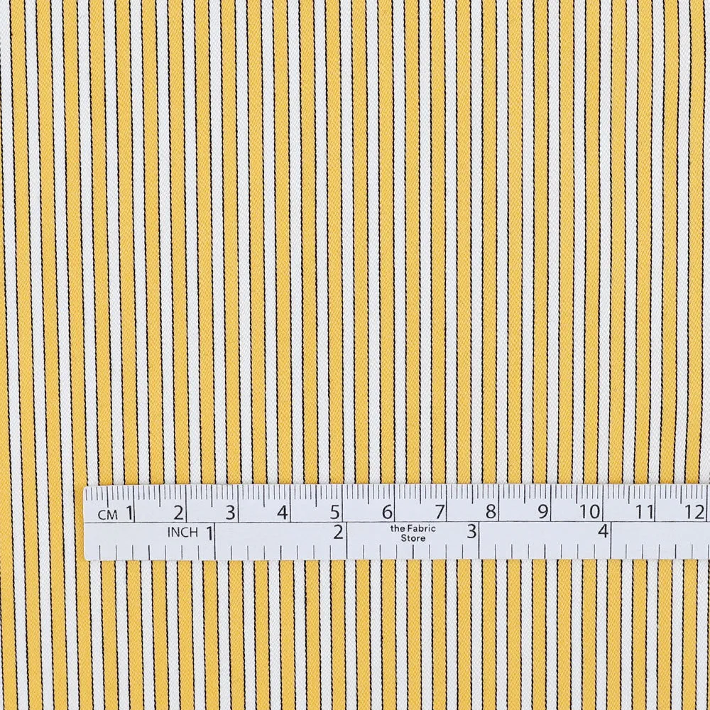 Track Stripe Cotton Twill - Sunflower