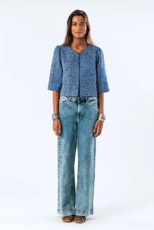TRINE SHORT JACKET - DARK NAVY