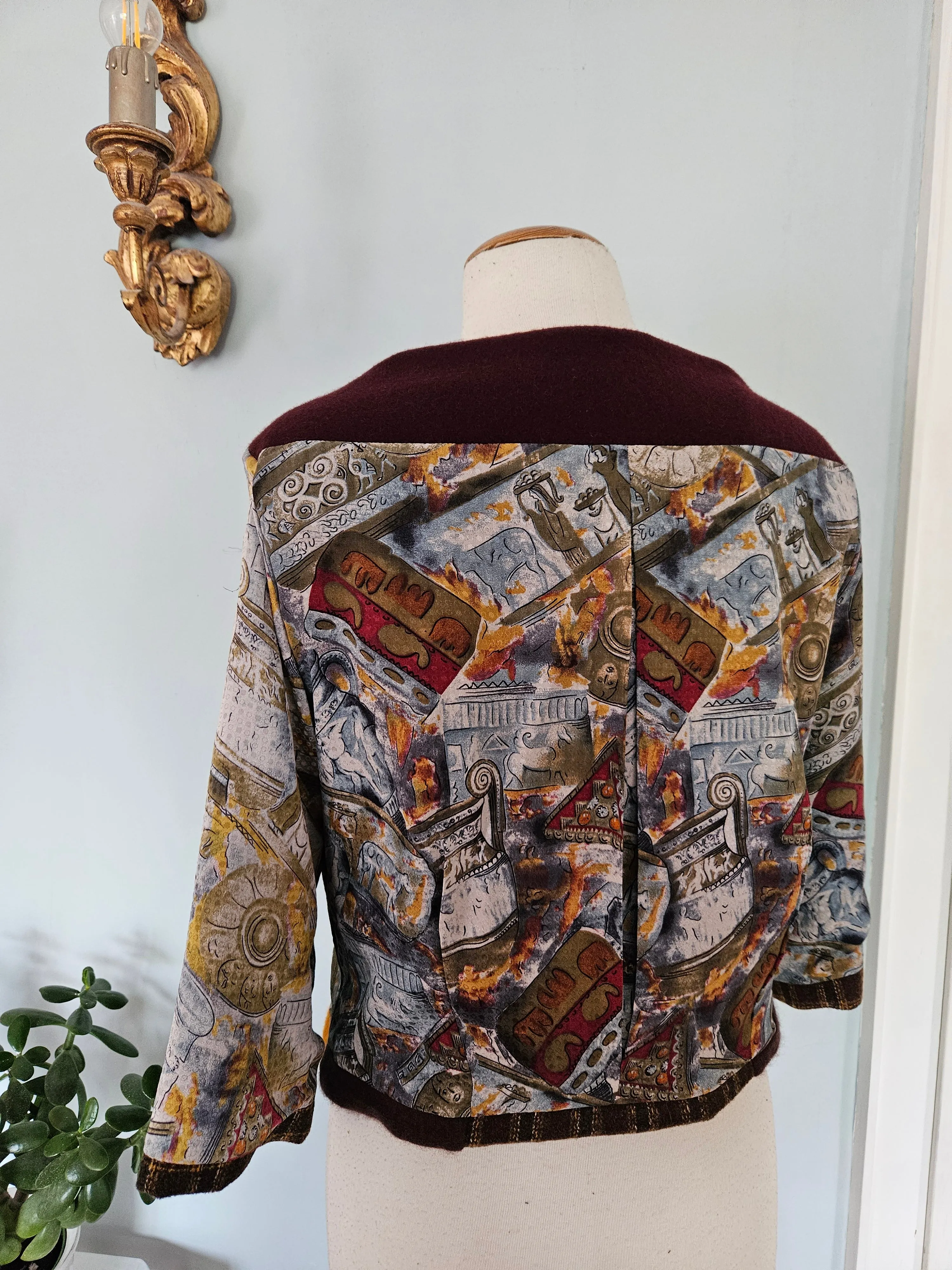 Tweed Patchwork Sweater Jacket Solstice Slumber - REVERSIBLE