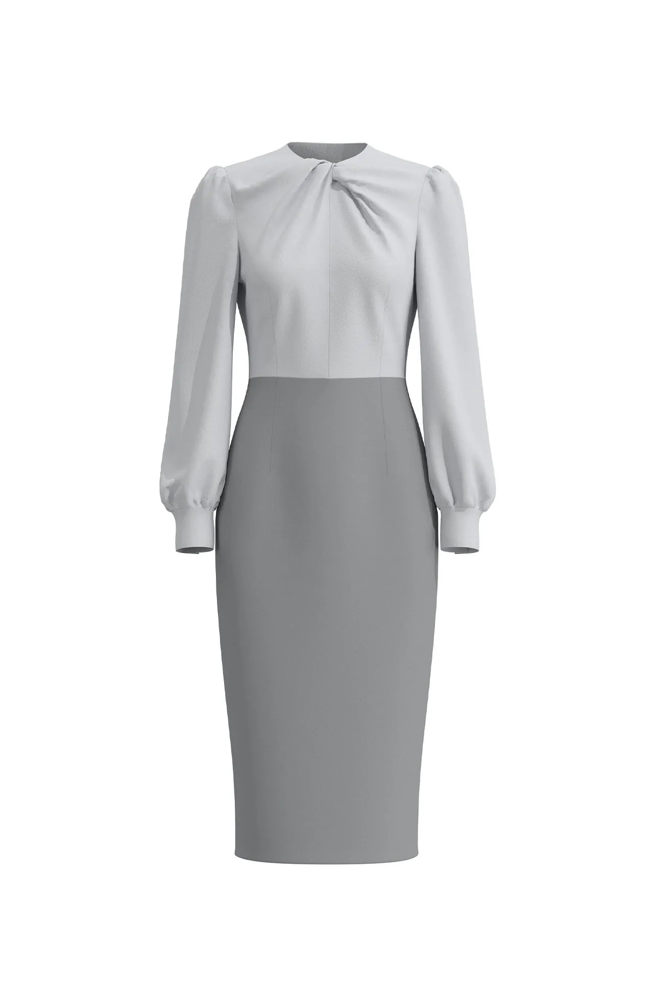 TWIST NECKLINE DRESS