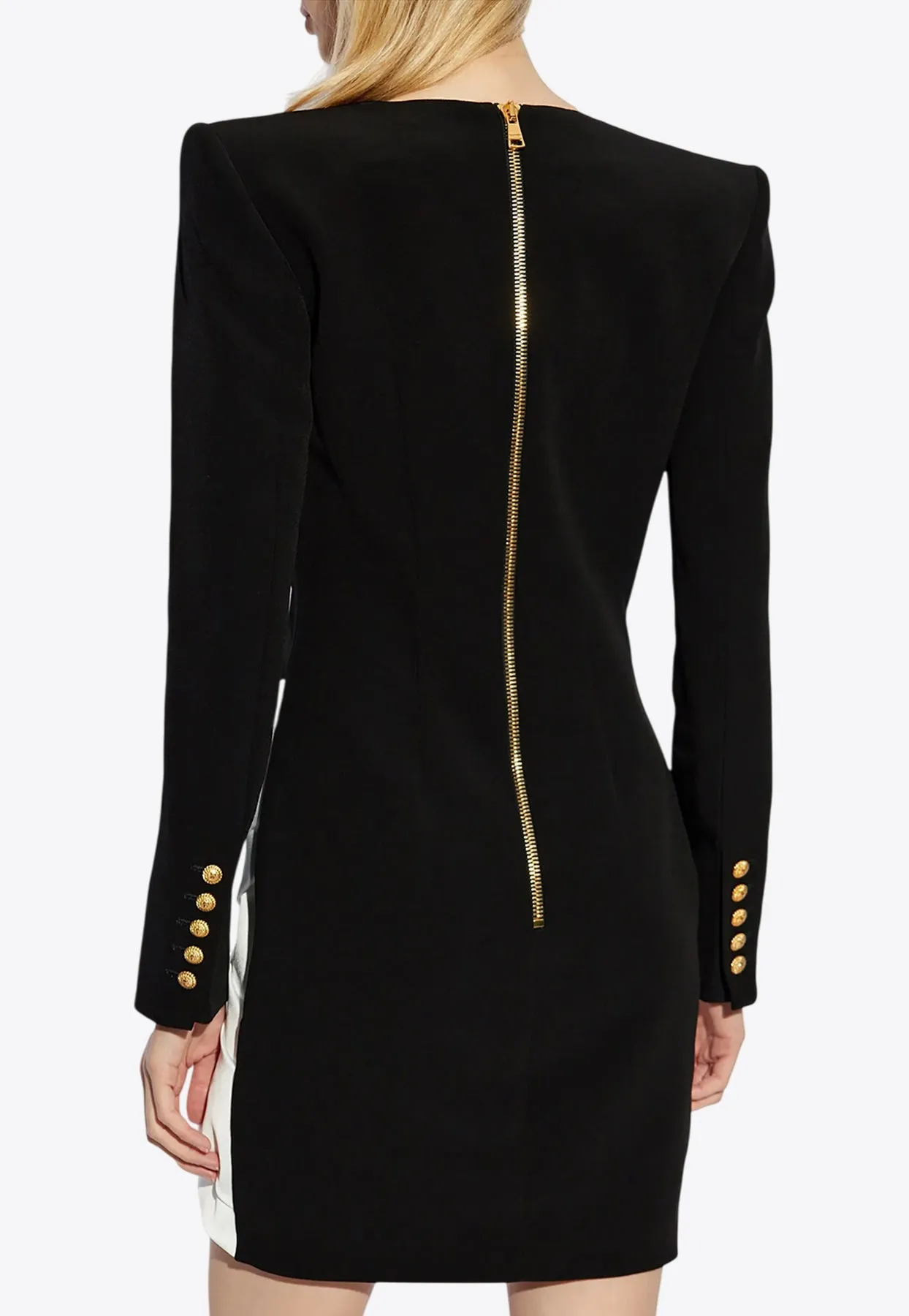 Two-Tone V-neck Mini Dress