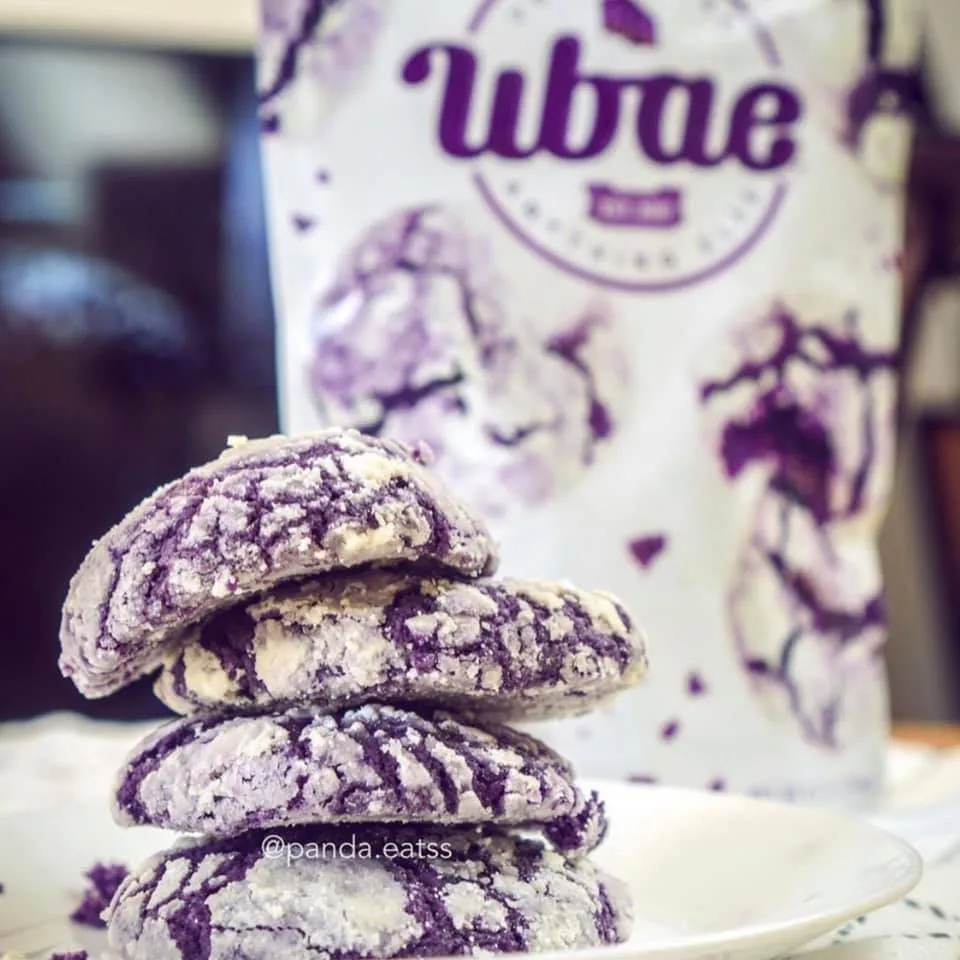 Ube Crinkle Cookies