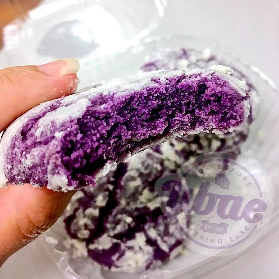 Ube Crinkle Cookies