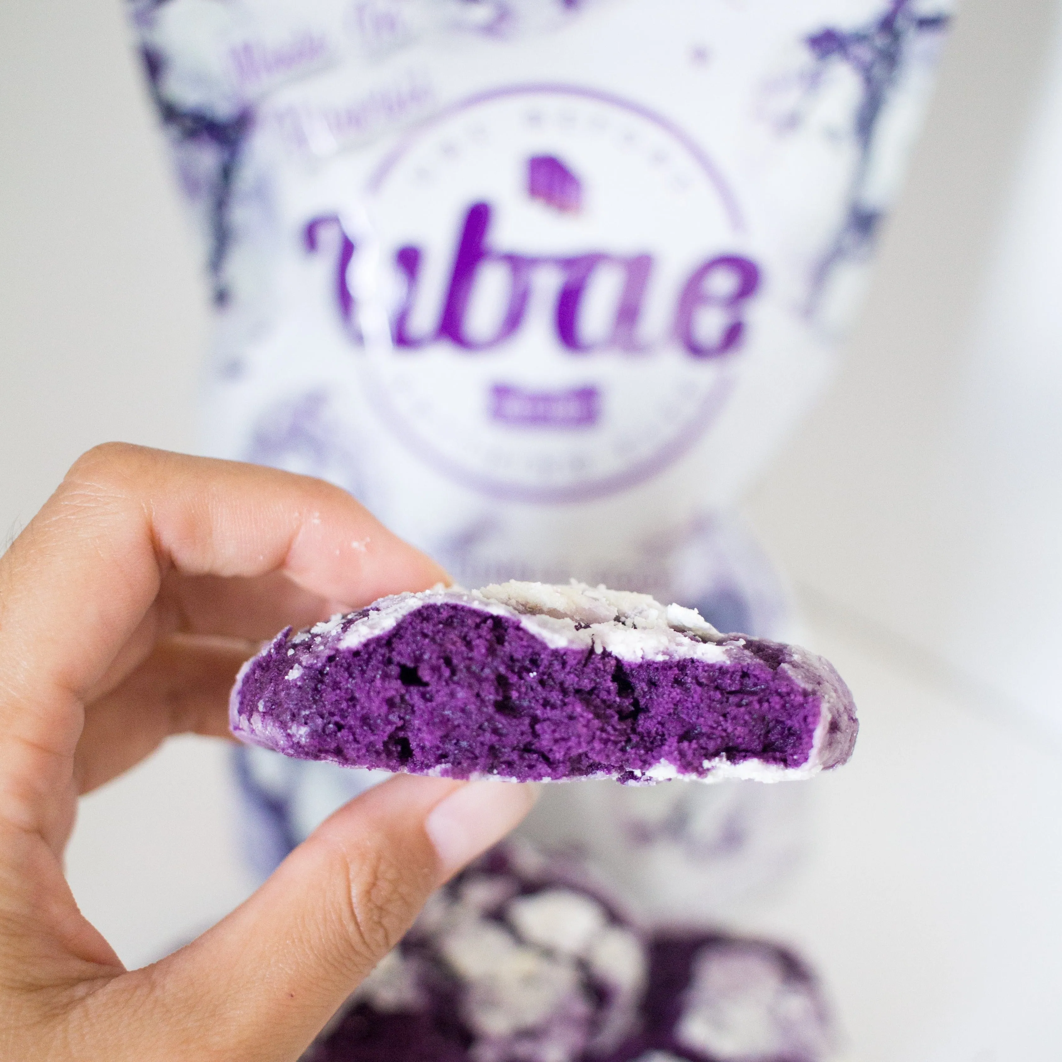 Ube Crinkle Cookies
